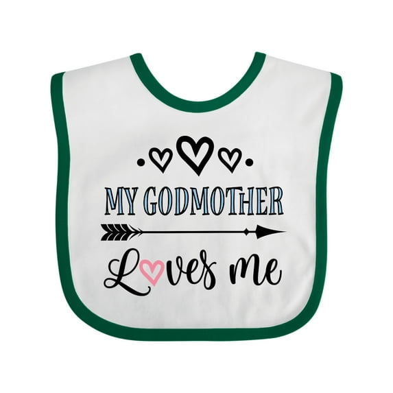 Inktastic My Godmother Loves Me Godchild Boys or Girls Baby Bib
