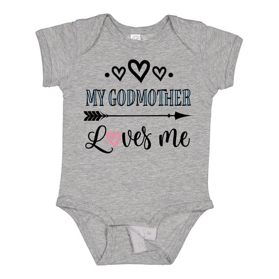 Inktastic My Godmother Loves Me Godchild Boys or Girls Baby Bodysuit