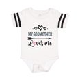 thumbnail image 1 of Inktastic My Godmother Loves Me Godchild Gift Baby Boy or Baby Girl Bodysuit, 1 of 4