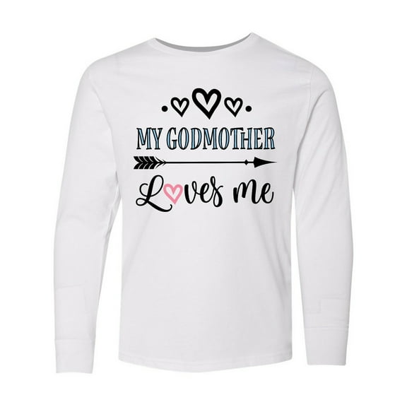 Inktastic My Godmother Loves Me Godchild Long Sleeve Youth T-Shirt