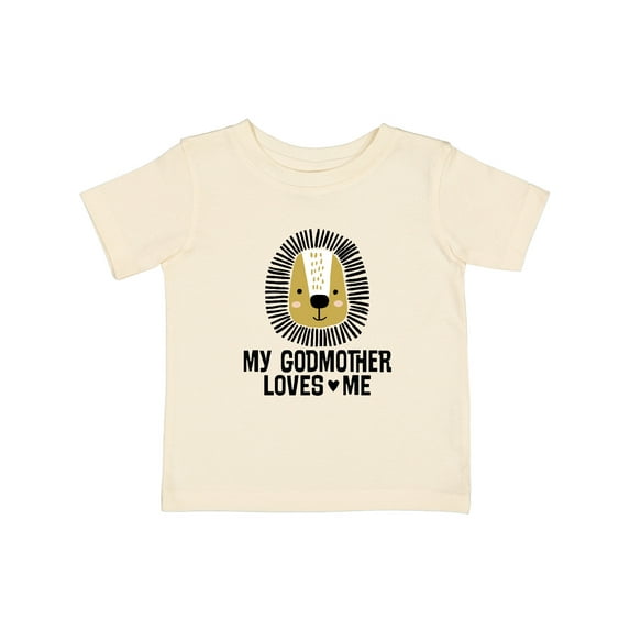 Inktastic My Godmother Loves Me Godson Lion Boys Baby T-Shirt