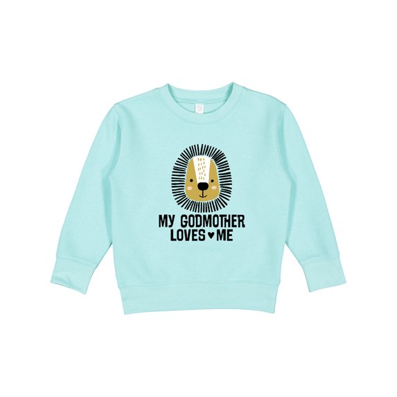 Inktastic My Godmother Loves Me Godson Lion Toddler Sweatshirt