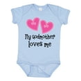 thumbnail image 1 of Inktastic My Godmother Loves Me Hearts Girls Baby Bodysuit, 1 of 5