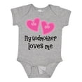 thumbnail image 1 of Inktastic My Godmother Loves Me Hearts Girls Baby Bodysuit, 1 of 5
