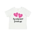 thumbnail image 1 of Inktastic My Godmother Loves Me Hearts Girls Baby T-Shirt, 1 of 5