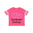 thumbnail image 1 of Inktastic My Godmother Loves Me Hearts Girls Toddler T-Shirt, 1 of 5