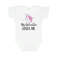 thumbnail image 1 of Inktastic Godmother Loves Me Unicorn Girls Girls Baby Bodysuit, 1 of 5