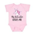 thumbnail image 1 of Inktastic My Godmother Loves Me Unicorn Girls Baby Bodysuit, 1 of 5