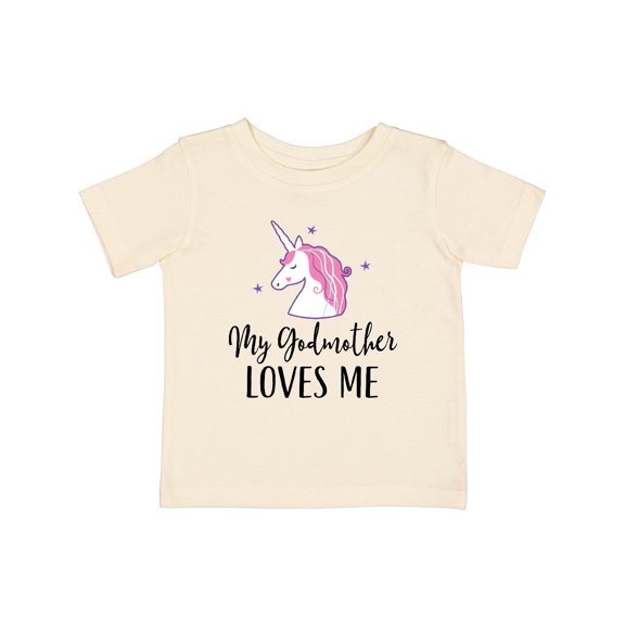 Inktastic My Godmother Loves Me Unicorn Girls Baby T-Shirt