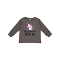 thumbnail image 1 of Inktastic My Godmother Loves Me Unicorn Girls Long Sleeve Toddler T-Shirt, 1 of 5