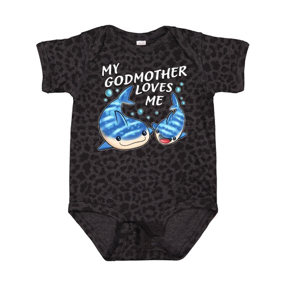 Inktastic My Godmother Loves Me- Whale Shark Boys or Girls Baby Bodysuit