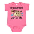 thumbnail image 1 of Inktastic My Godmother Loves Me with Sloth and Hearts Boys or Girls Baby Bodysuit, 1 of 5