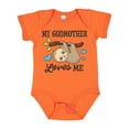 thumbnail image 1 of Inktastic My Godmother Loves Me with Sloth and Hearts Boys or Girls Baby Bodysuit, 1 of 5
