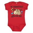 thumbnail image 1 of Inktastic My Godmother Loves Me with Sloth and Hearts Boys or Girls Baby Bodysuit, 1 of 5