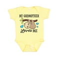 thumbnail image 1 of Inktastic My Godmother Loves Me with Sloth and Hearts Boys or Girls Baby Bodysuit, 1 of 5