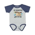thumbnail image 1 of Inktastic My Godmother Loves Me with Sloth and Hearts Boys or Girls Baby Bodysuit, 1 of 5
