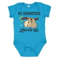 thumbnail image 1 of Inktastic My Godmother Loves Me with Sloth and Hearts Boys or Girls Baby Bodysuit, 1 of 5