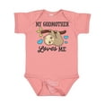 thumbnail image 1 of Inktastic My Godmother Loves Me with Sloth and Hearts Boys or Girls Baby Bodysuit, 1 of 5