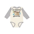 thumbnail image 1 of Inktastic My Godmother Loves Me with Sloth and Hearts Boys or Girls Long Sleeve Baby Bodysuit, 1 of 5