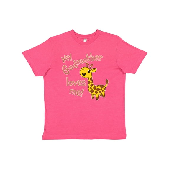 Inktastic My Godmother Loves me- cute giraffe Youth T-Shirt