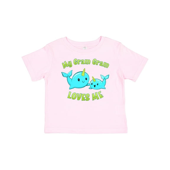 Inktastic My Gram Gram Loves Me- Cute Narwhal Boys or Girls Baby T-Shirt