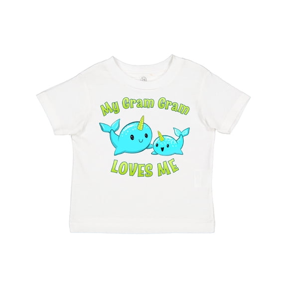 Inktastic My Gram Gram Loves Me- Cute Narwhal Boys or Girls Toddler T-Shirt