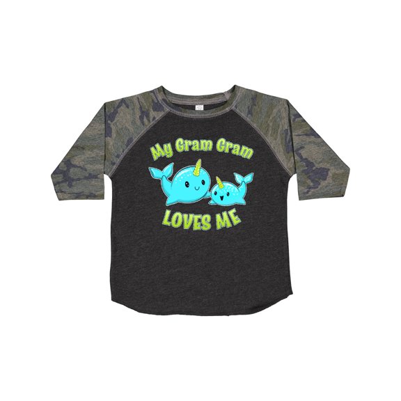 Inktastic My Gram Gram Loves Me- Cute Narwhal Boys or Girls Toddler T-Shirt
