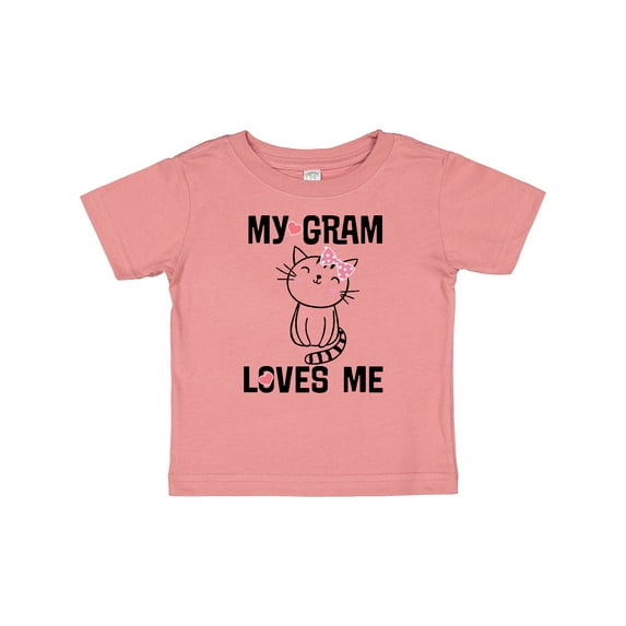 Inktastic My Gram Loves Me Girls Cat Girls Baby T-Shirt