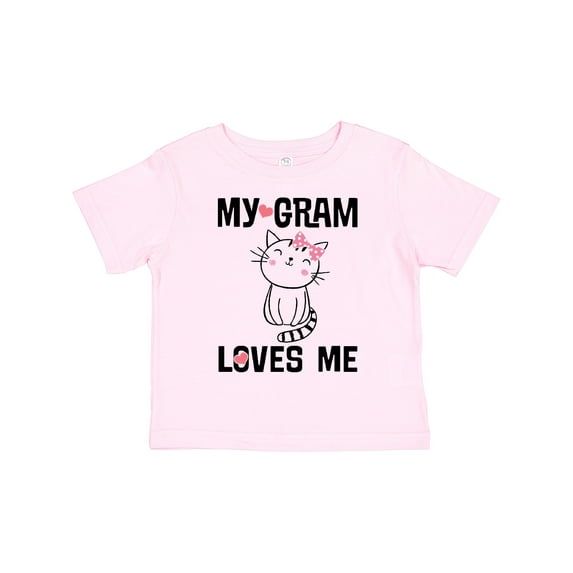 Inktastic My Gram Loves Me Girls Cat Girls Toddler T-Shirt