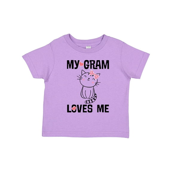 Inktastic My Gram Loves Me Girls Cat Girls Toddler T-Shirt
