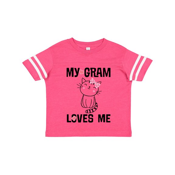 Inktastic My Gram Loves Me Girls Cat Girls Toddler T-Shirt