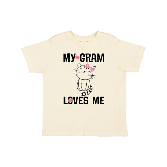 Inktastic My Gram Loves Me Girls Cat Girls Toddler T-Shirt