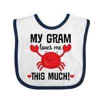 Inktastic My Gram Loves Me Grandchild Boys or Girls Baby Bib