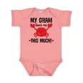 thumbnail image 1 of Inktastic My Gram Loves Me Grandchild Boys or Girls Baby Bodysuit, 1 of 5