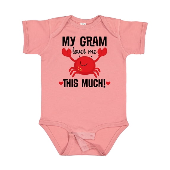 Inktastic My Gram Loves Me Grandchild Boys or Girls Baby Bodysuit