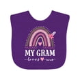 thumbnail image 1 of Inktastic My Gram Loves Me Rainbow Girls Baby Bib, 1 of 4