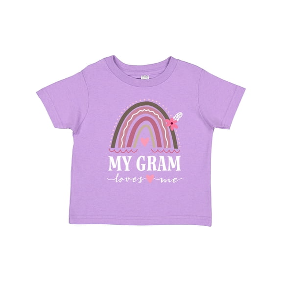 Inktastic My Gram Loves Me Rainbow Girls Toddler T-Shirt