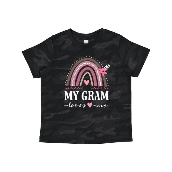 Inktastic My Gram Loves Me Rainbow Girls Toddler T-Shirt