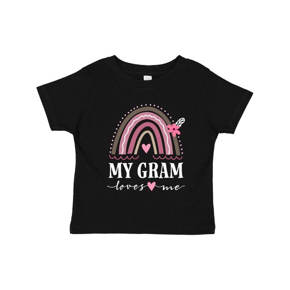 Inktastic My Gram Loves Me Rainbow Girls Toddler T-Shirt
