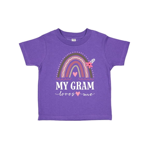 Inktastic My Gram Loves Me Rainbow Girls Toddler T-Shirt