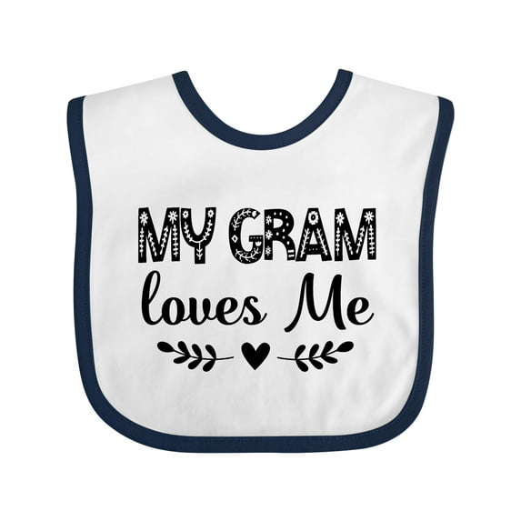 Inktastic My Gram Loves Me Scandinavian Girls Baby Bib