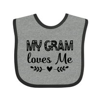 Inktastic My Gram Loves Me Scandinavian Girls Baby Bib