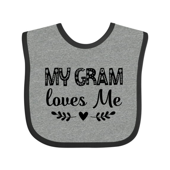 Inktastic My Gram Loves Me Scandinavian Girls Baby Bib
