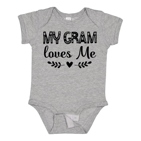 Inktastic My Gram Loves Me Scandinavian Girls Baby Bodysuit