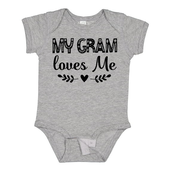 Inktastic My Gram Loves Me Scandinavian Girls Baby Bodysuit