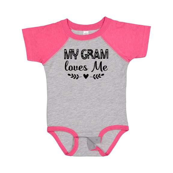 Inktastic My Gram Loves Me Scandinavian Girls Baby Bodysuit