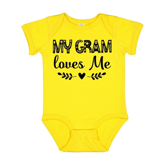Inktastic My Gram Loves Me Scandinavian Girls Baby Bodysuit