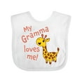 thumbnail image 1 of Inktastic My Gramma Loves Me- Cute Giraffe Boys or Girls Baby Bib, 1 of 4