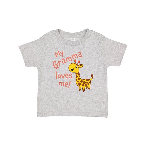 Inktastic My Gramma Loves Me- Cute Giraffe Boys or Girls Baby T-Shirt