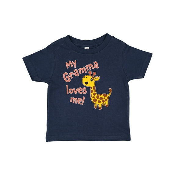 Inktastic My Gramma Loves Me- Cute Giraffe Boys or Girls Baby T-Shirt